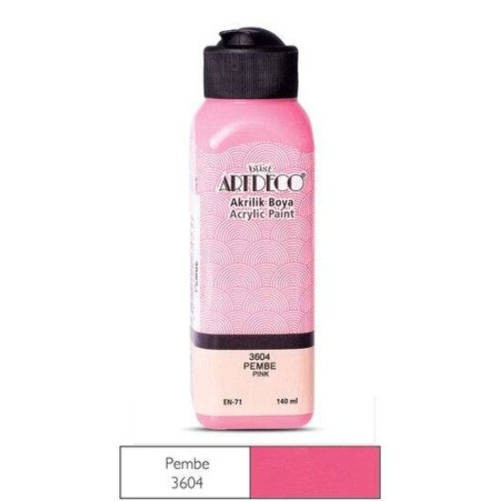 Artdeco 3604 Pembe Akrilik Boya 140 ml (T15910)