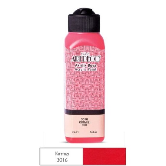 Artdeco 3616 Kırmızı Akrilik Boya 140 ml (T15908)