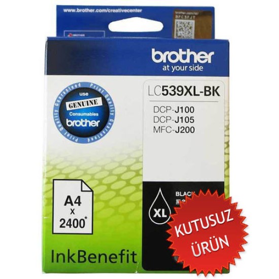 Brother LC539XL BK Siyah Orjinal Kartuş Yüksek Kapasite - DCP-J105 (U) (T7641)