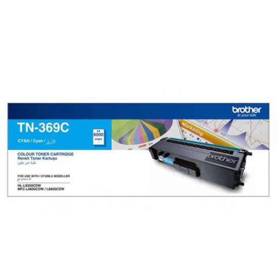 Brother TN-369C Mavi Orjinal Toner Yüksek Kapasiteli - DCP-L8450 (T15206)