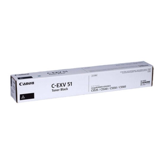 Canon C-EXV51 (0481C002) Siyah Orjinal Toner - IR-C5535i  / IR-C5540i (T13337)