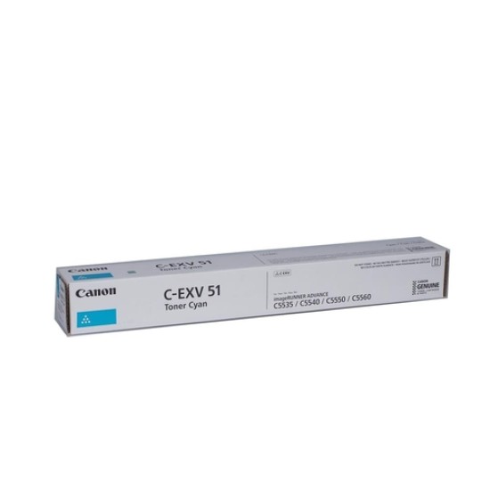 Canon C-EXV51 (0482C002) Mavi Orjinal Toner - IR-C5535i  / IR-C5540i (T16715)