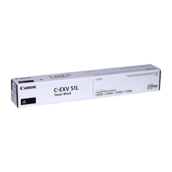 Canon C-EXV51L Siyah Orjinal Toner - IR-C5535i  / IR-C5540i