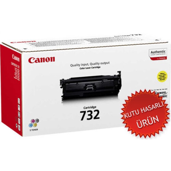 Canon CRG-732Y (6260B002) Sarı Orjinal Toner - i-Sensys LBP7780Cx (C) (T15015)