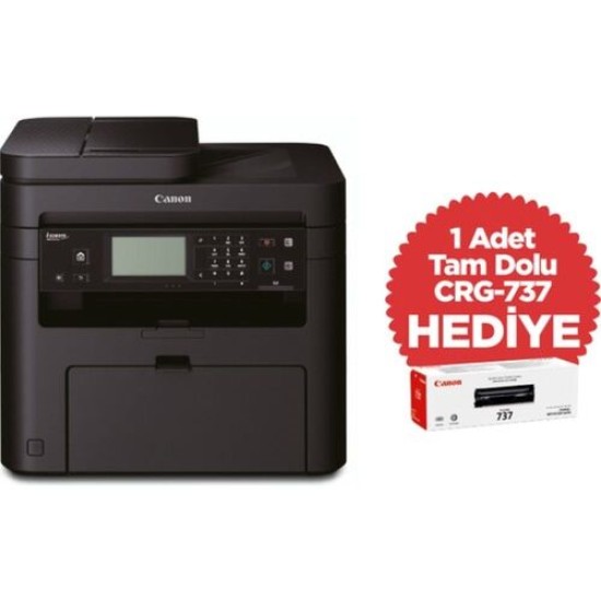 Canon MF237W (1418C113) Çok Fonksiyonlu Lazer Yazıcı Fotokopi + Tarayıcı + Faks + Airprint Wi-Fi + 1 Tonerli (T15847)