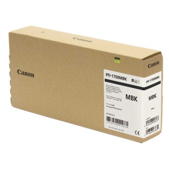 Canon PFI-1700MBK (0774001AA) Mat Siyah Orjinal Kartuş - PRO-2000 / PRO-4000 (T12686)