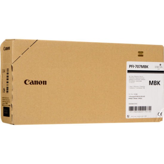 Canon PFI-707MBK (9820B001) Mat Siyah Orjinal Kartuş - iPF830 / iPF840 (T7958)