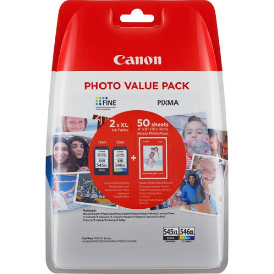 Canon PG-545XL / CL-546XL (8286B006) İkili Paket Orjinal Kartuş - MG2450 / MG2550 (T13049)