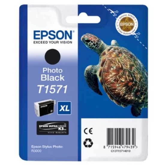 Epson C13T15714010 (T1571) Foto Siyah Orjinal Kartuş - Stylus Photo R3000 (T12601)