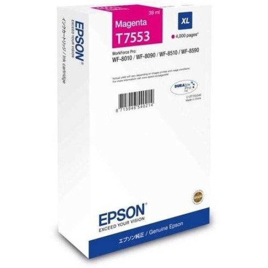 Epson C13T755340 (T7553XL) Orjinal Kırmızı Kartuş - WF-8010DW / WF-8090 (T12317)