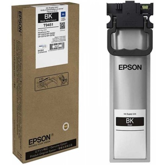 Epson C13T945140 (T9451) Siyah Orjinal Mürekkep - WF-C5210DW / WF-C5290DW (T12073)