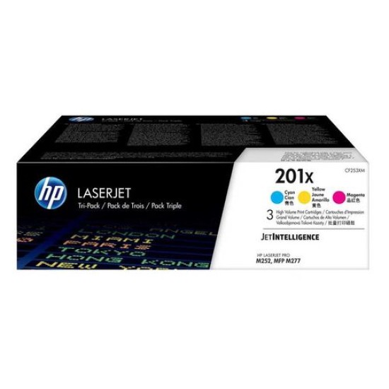 HP CF253XM (201X) 3&#039;lü Paket Orjinal Toner - LaserJet Pro M252dw / M274dn (T13071)