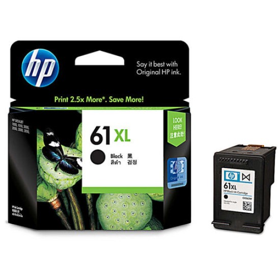 HP CH563WN (61XL) Siyah Orjinal Kartuş Yüksek Kapasite - Deskjet 1000 (T10207)