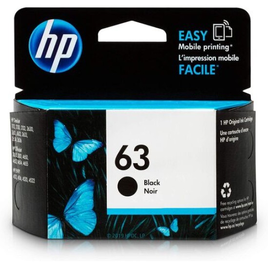 HP F6U62AN (63) Siyah Orjinal Kartuş - DeskJet 1112 / 2130 (T14437)