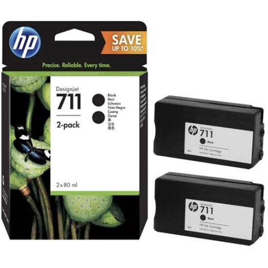 HP P2V31A (711) Siyah Orjinal Kartuş 2li Paket - Designjet T120 (T12937)