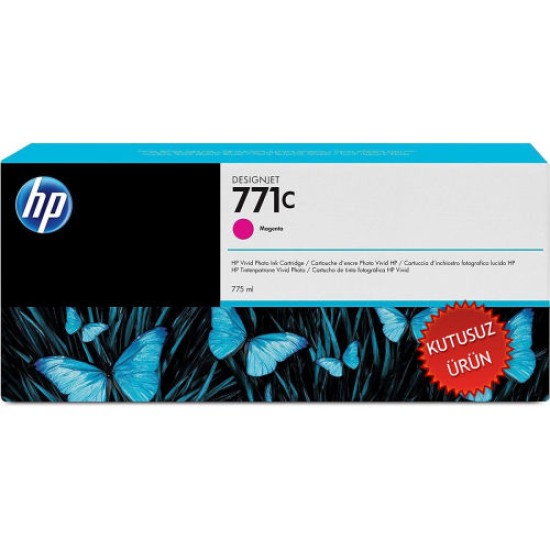 HP B6Y09A (771C) Kırmızı Plotter Kartuşu - DesignJet Z6200 (U) (T8714)