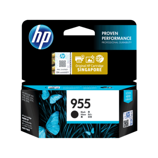 HP L0S60A (955) Siyah Orjinal Kartuş - OfficeJet Pro 8210 (T15120)