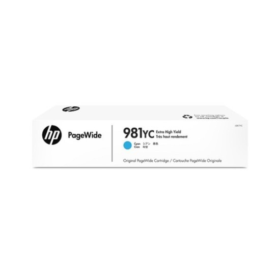 HP L0R17YC (981YC) Mavi Orjinal Kartuş Ekstra Yüksek Kapasite - PageWide 556dn / MFP586z (T13096)