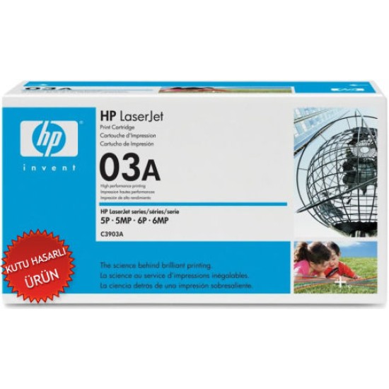 HP C3903A (03A) Siyah Orjinal Toner (C) (T7954)