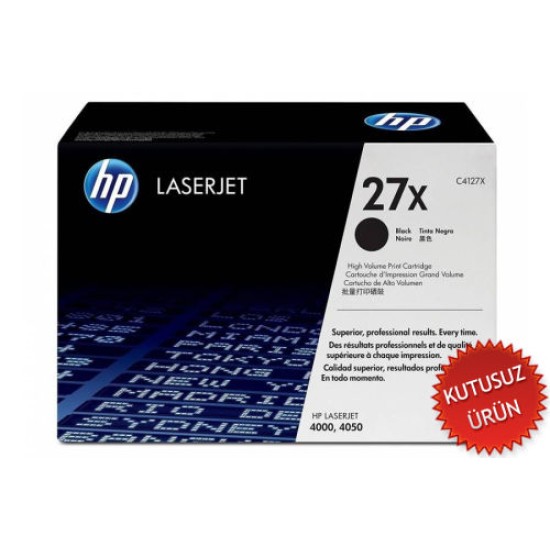 HP C4127X (27X) Siyah Orjinal Toner - LaserJet 4000 (U) (T8039)