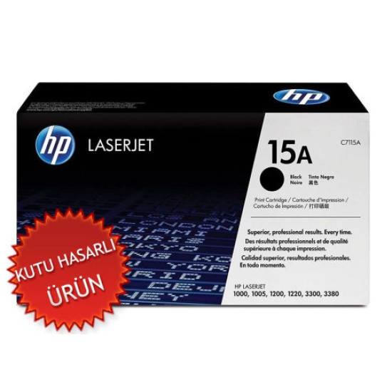 HP C7115A (15A) Siyah Orjinal Toner - Laserjet 1200 / 1220 (C) (T8312)