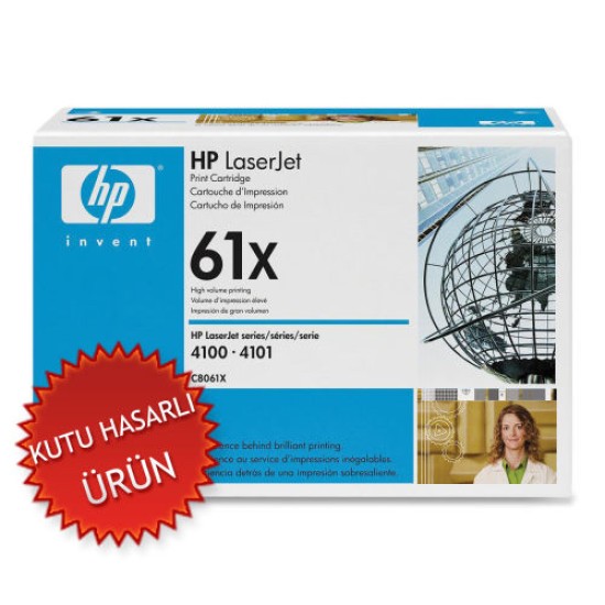 HP C8061X (61X) Siyah Orjinal Toner - LaserJet 4100 (C) (T8476)