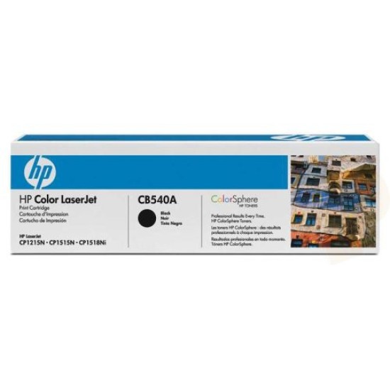 HP CB540A (125A) Siyah Orjinal Toner - LaserJet CP1215 (B) (T8025)