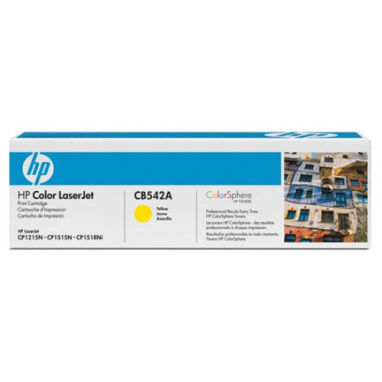 HP CB542A (125A) Sarı Orjinal Toner - LaserJet CP1215 (B) (T10072)