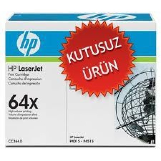 HP CC364X (64X) Siyah Orjinal Toner Seali Çekilmiş - LaserJet P4015 (U) (T10096)