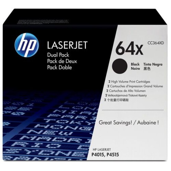 HP CC364XD (64XD) İkili Paket Siyah Orjinal Toner - LaserJet P4015 (T12887)