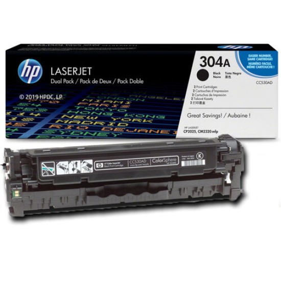 HP CC530AD (304A) Siyah Orjinal Toner - (AD&#039;den Ayrılmış Kutu) - LaserJet CP2025n (T16151)