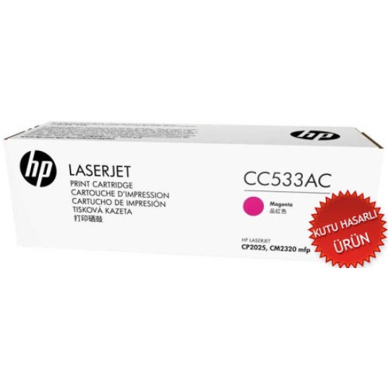 HP CC533AC (304A) Kırmızı Orjinal Toner - LaserJet CP2025n (C) (T8006)