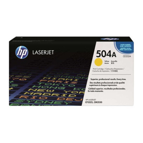 HP CE252A (504A) Sarı Orjinal Toner - CP3525 / CM3530 (T9996)