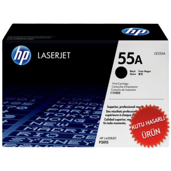 HP CE255A (55A) Siyah Orjinal Toner - Laserjet P3015 (C) (T7935)