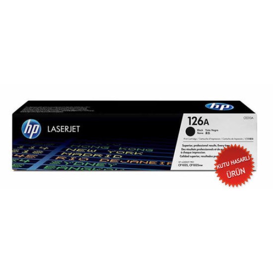 HP CE310A (126A) Siyah Orjinal Toner - LaserJet CP1025 (C) (T11445)