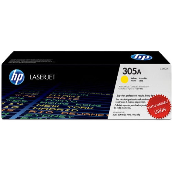 HP CE412A (CF370AM) Sarı Orjinal Toner - Laserjet M351a / M451dn (C) (T8045)