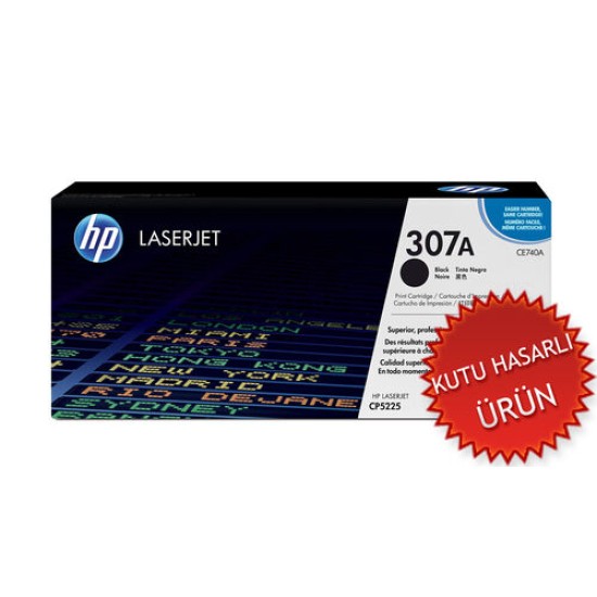 HP CE740A (307A) Siyah Orjinal Toner - LaserJet CP5225 (C) (T15414)