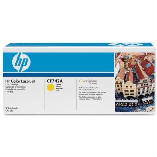 HP CE742A (307A) Sarı Orjinal Toner - LaserJet CP5225 (B) (T9212)