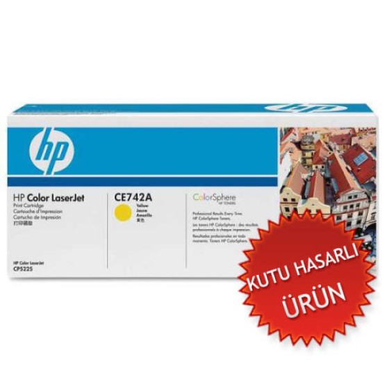 HP CE742A (307A) Sarı Orjinal Toner - LaserJet CP5225 (C) (T9222)