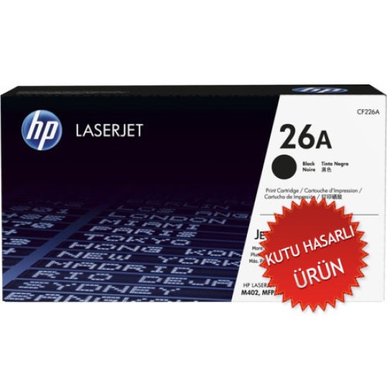 HP CF226A (26A) Siyah Orjinal Toner - M402 / M426 (C) (T8850)