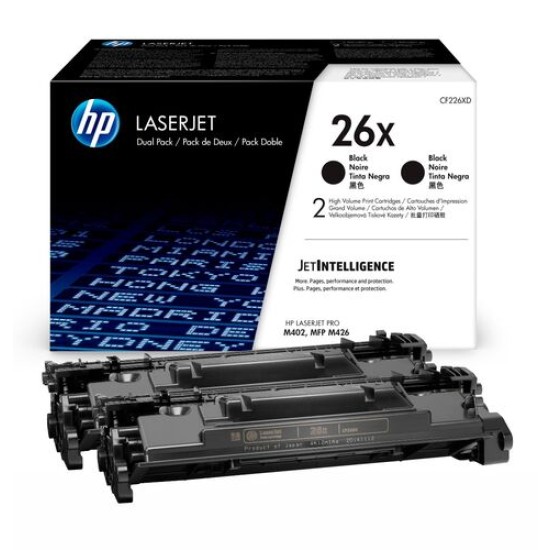 HP CF226XD (26X) 2li Paket Siyah Orjinal Toner Yüksek Kapasite - M402 / M426 (T12879)