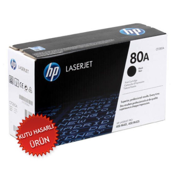 HP CF280A (80A) Siyah Orjinal Toner - LaserJet M401 / M425 (C) (T8062)