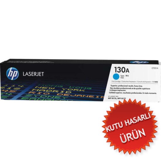 HP CF351A (130A) Mavi Orjinal Toner - LaserJet M176 / M177 (C) (T15735)