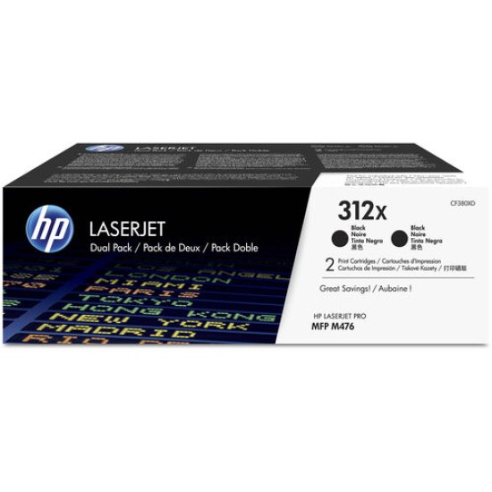 HP CF380XD (312X) Siyah Orjinal Toner Yüksek Kapasite - LaserJet Pro M476dn (T12882)