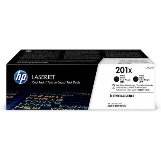 HP CF400XD (201X) İkili Paket Siyah Orjinal Toner Yüksek Kapasite - M252dw / M277dw (T13076)