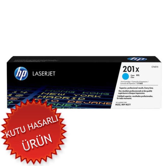 HP CF401X (201X) Mavi Orjinal Toner Yüksek Kapasite - M252dw / M277dw (C) (T15439)