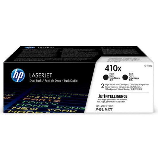 HP CF410XD (410X) İkili Paket Siyah Orjinal Toner Yüksek Kapasite - M452dn / M477dw (T13083)