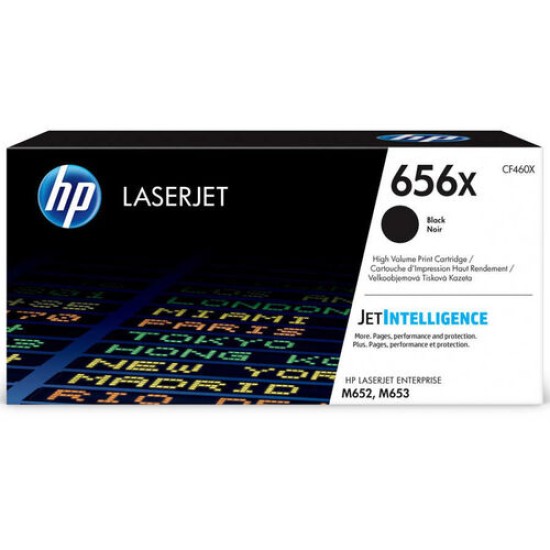 HP CF460X (656X) Siyah Orjinal Toner Yüksek Kapasite - Laserjet M652dn / M653dn (T12892)