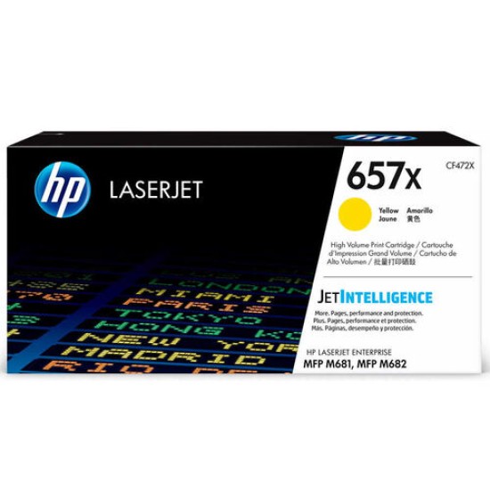 HP CF472X (657X) Sarı Orjinal Toner - LaserJet M681dh / M681f (T12908)