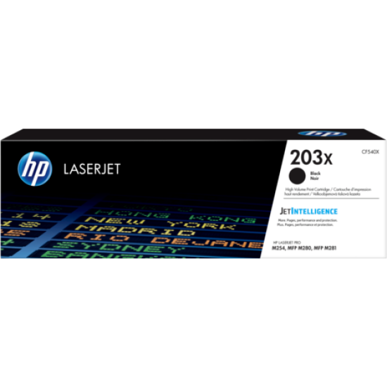 HP CF540X (203X) Siyah Orjinal Toner Yüksek Kapasite - M254dw / M280nw (T11137)